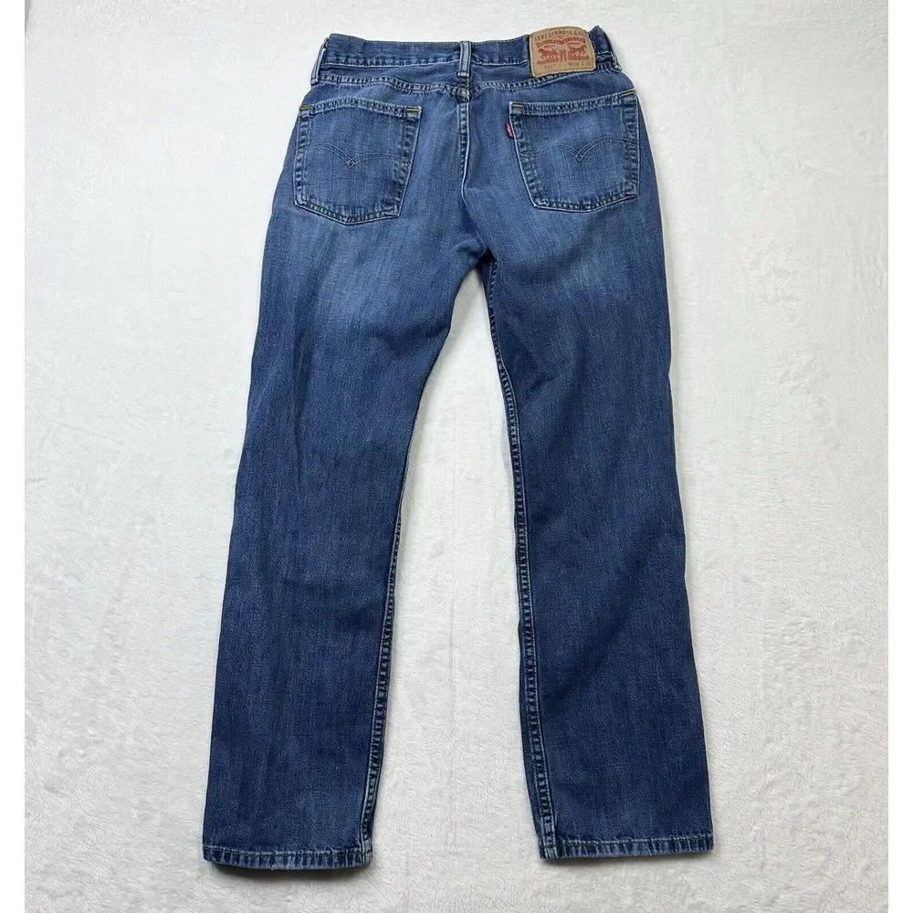 Levis 514 Jeans Mens 30x30 Blue‎ Denim Straight Measures 28x27 Casual Classic